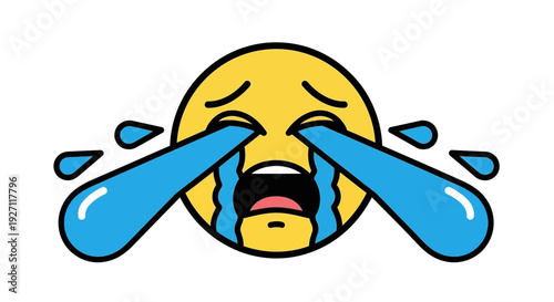 Crying laughing emoji vector
