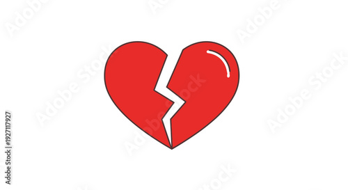 Broken heart icon