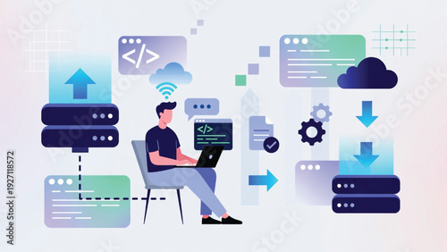 Business Cloud Computing Services Data Transfer and Analysis