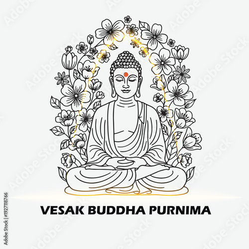 Vesak Buddha Purnima – Vector Design