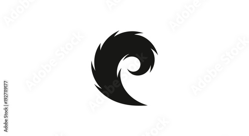 Black Wave Logo Design Element.