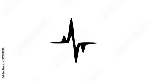 Electrocardiogram Heartbeat Line Medical Symbol.