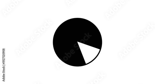 Black Circle with White Segment Graphic.