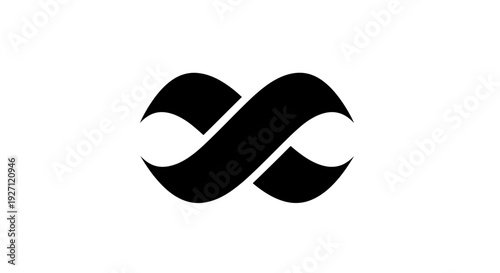 Infinity Symbol Black Logo Design Element.