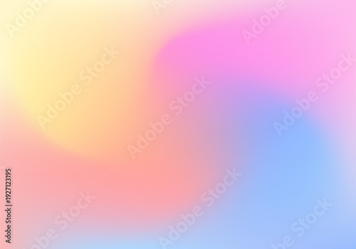 Sweet gradient pastel yellow, pink and blue background for website banner, poster, social media template, advertising media, print, product package, presentation, fashion template, invitation.