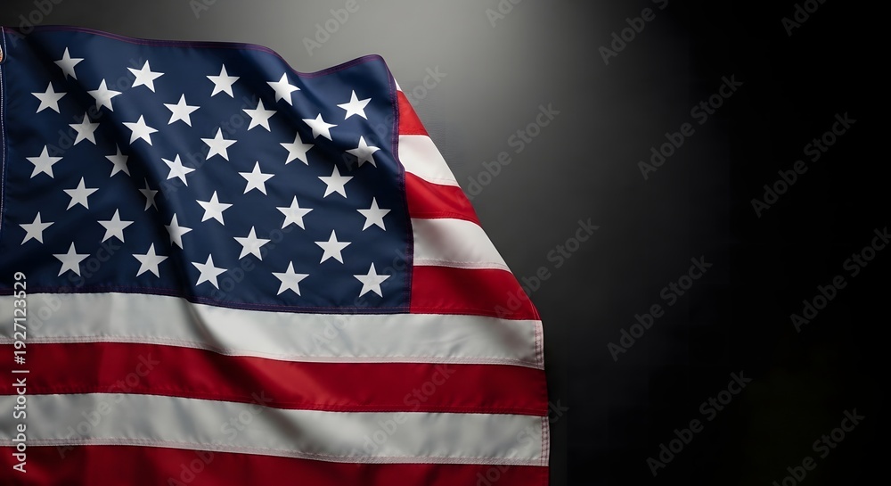 Fototapeta premium Memorial day tribute honoring fallen heroes under the american flag