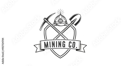 Mining Company Emblem - A Symbol of Industry and Labor.