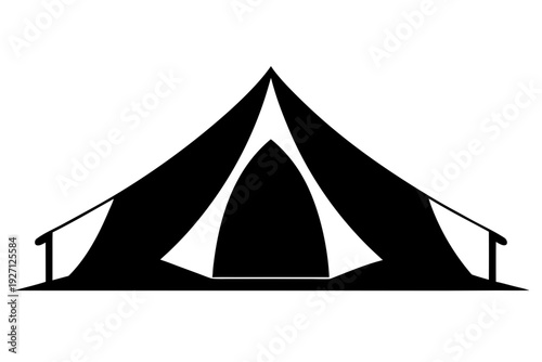  Camping Tent Silhouette vector,  Camping Tent black symbol
