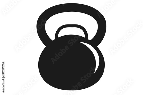 Kettlebell Silhouette Vector, Kettlebell black symbol, Kettlebell icon.
