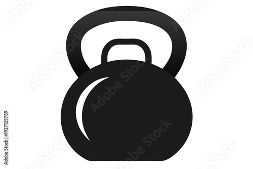 Kettlebell Silhouette Vector, Kettlebell black symbol, Kettlebell icon.
