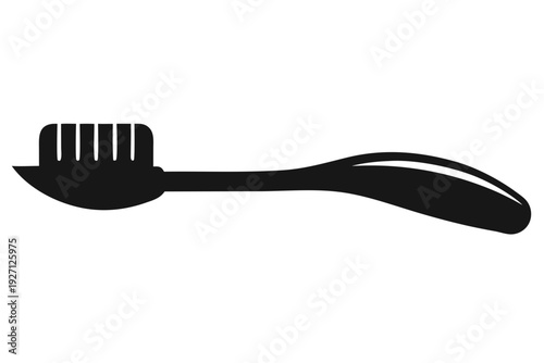 Toothbrush vector icon, brush on white background