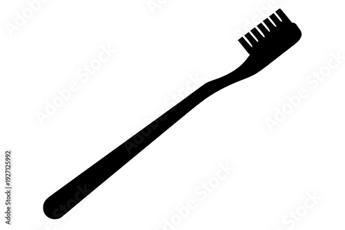 Toothbrush vector icon, brush on white background