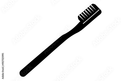 Toothbrush vector icon, brush on white background