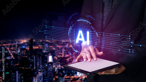 Cuadro en lienzo AI core enables machine learning for automation and prediction