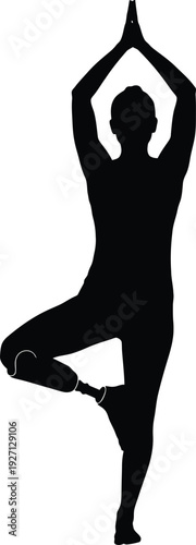 Yoga pose silhouette
