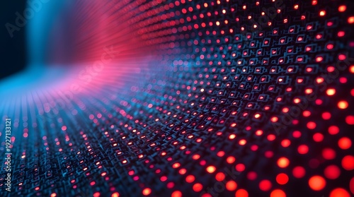 Wallpaper Mural Colorful abstract background of illuminated LED dots in vibrant red and blue hues. Torontodigital.ca