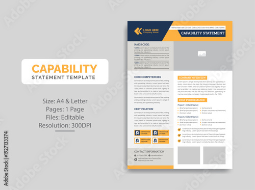 Capability statement design template