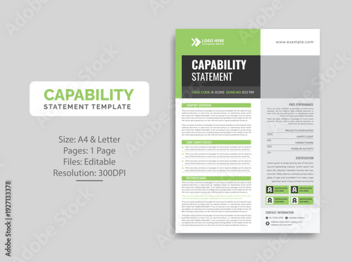 Capability statement design template 