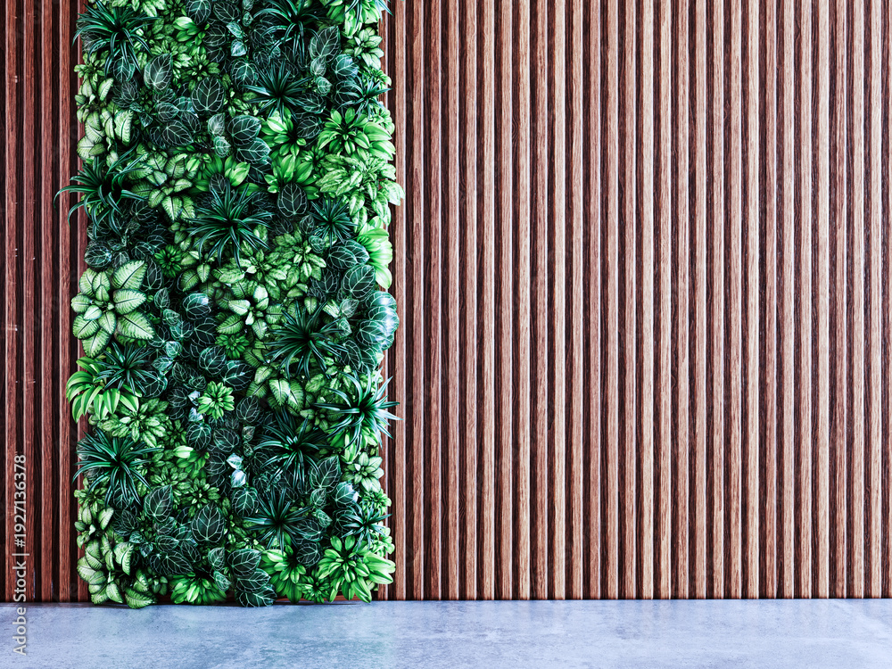 Fototapeta premium Large illustration 3D rendering luxury modern bright interiors Living room mockup with Couch and Ceiling Fan Ventilation