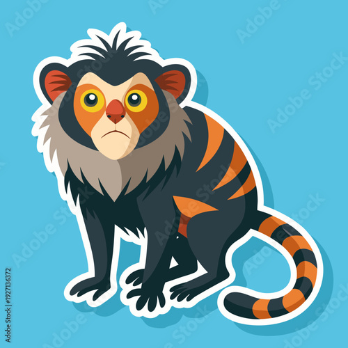 Cartoon vector image of a cute Titi monkey