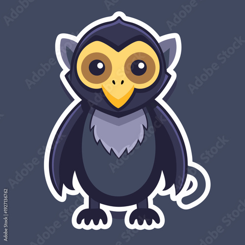 Stylized owl cartoon illustration against a solid background