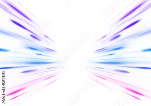 Bright laser lines race forward in a tunnel of blue and magenta glow. Motion blur emphasizes acceleration and power. Modern speed background illustration in PNG.