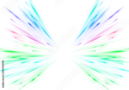 Digital speed lines flash across a dark futuristic landscape, creating a high-tech glow. Neon gradients highlight acceleration and motion energy. Modern abstract illustration in PNG.