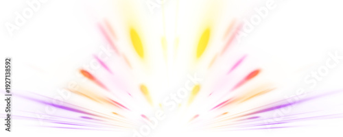 Abstract neon beams converge into a central glowing core, forming luminous energy waves. Motion blur adds dynamic depth. Perfect futuristic concept illustration in PNG.