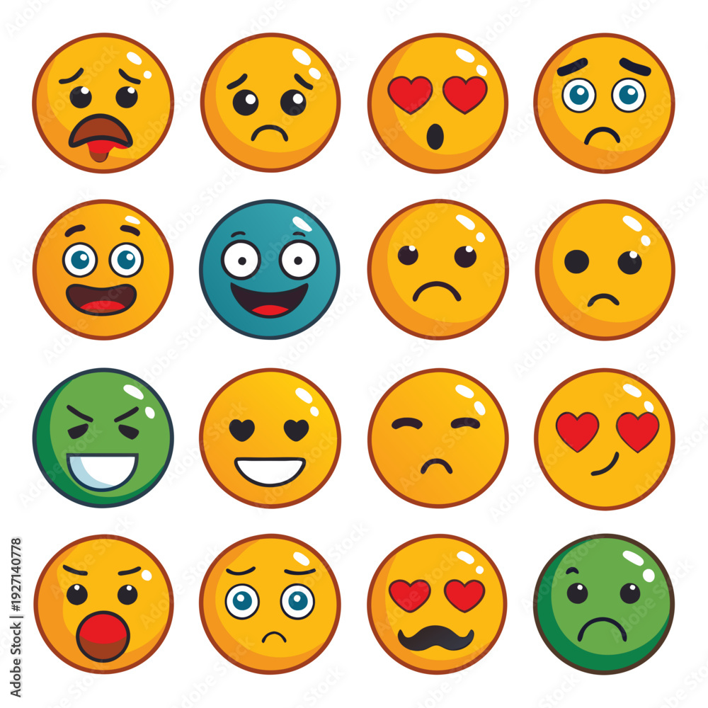 Fototapeta premium Social reaction emoji 