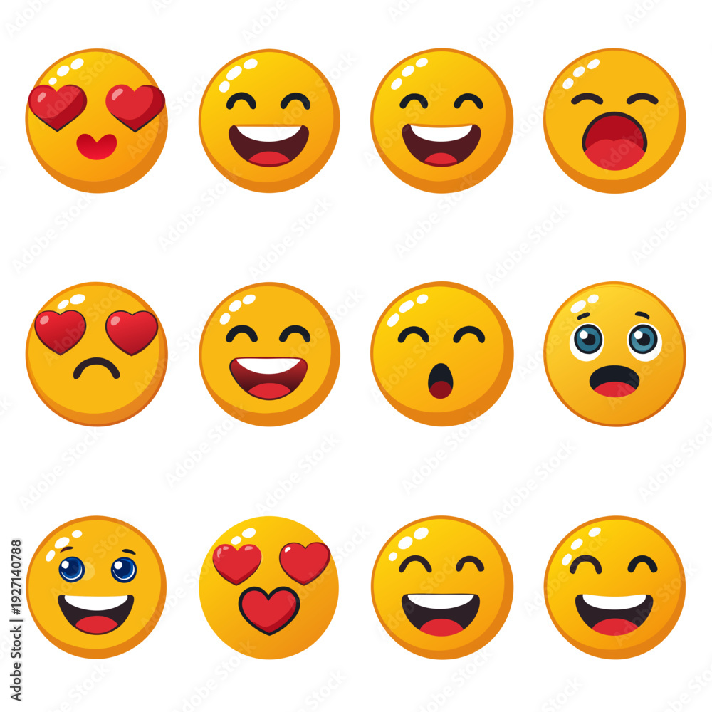 Fototapeta premium Social reaction emoji 