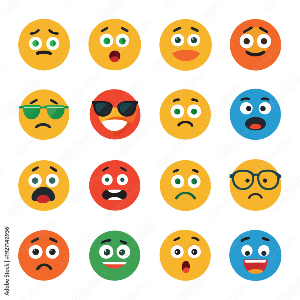 Fototapeta premium Social reaction emoji 