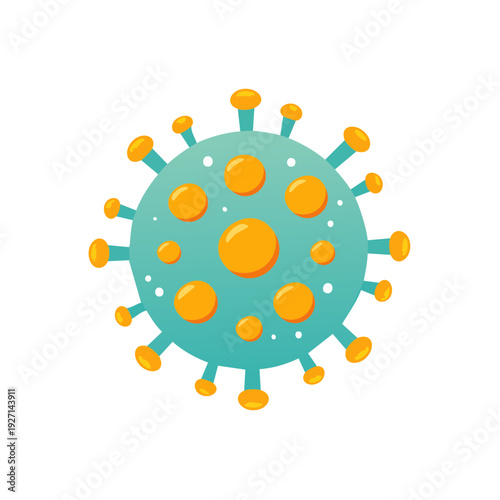 An illustrative depiction of the microscopic world of the coronavirus, showcasing its structure and potential danger.