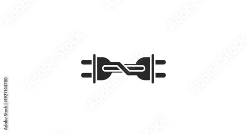 Black Bow Tie on White Background.