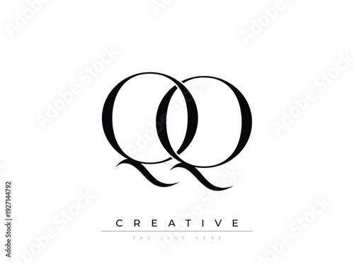 QQ Creative Luxury Logo. This logo crafted for creative branding and luxury business identity. Ideal for boutique fashion labels, premium stationery, corporate mark, and marketing materials.