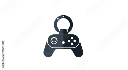 Black Game Controller with Ring Attachment.