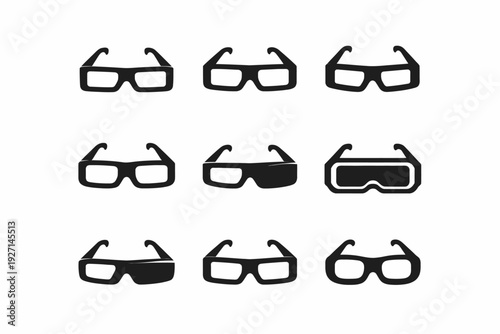 Variety of eyewear silhouettes - sunglasses and goggles collection