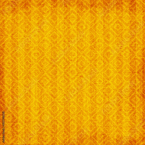 Golden yellow textured geometric pattern with subtle diamond motif. Warm abstract background, perfect for packaging, wallpaper and decorative design.