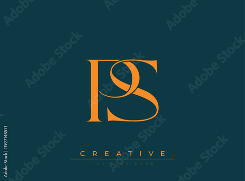 PS Creative Luxury Logo. This logo crafted for creative branding and luxury business identity. Ideal for boutique fashion labels, premium stationery, corporate mark, and marketing materials.