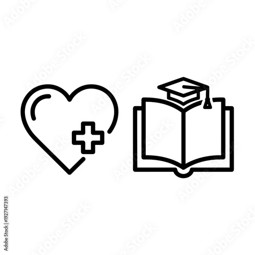 Health education infographic with medical icons and diverse people, promoting healthy living and disease prevention.