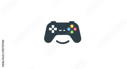 Black video game controller closeup.