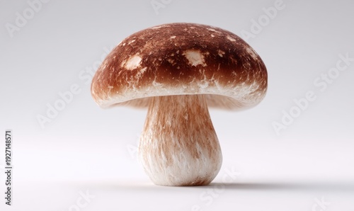 A mushroom is shown on a white background