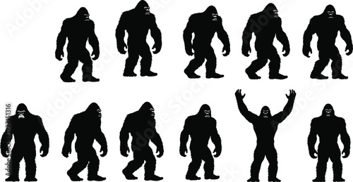 Flock of black ravens flying in the sky, silhouette of crows, bird migration, flat vector illustration, isolated on white background, cad drawing