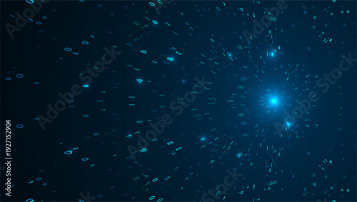 Abstract big data visualization. Big data code representation. Graphic concept for your design