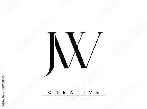 JW Creative Luxury Logo. This logo crafted for creative branding and luxury business identity. Ideal for boutique fashion labels, premium stationery, corporate mark, and marketing materials.