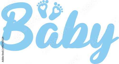 Baby typography design on plain white transparent isolated background for card, shirt, hoodie, sweatshirt, apparel, tag, mug, icon, poster or badge