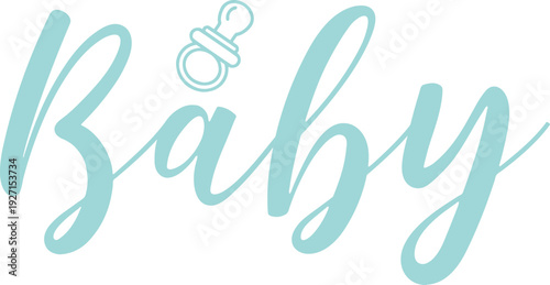 Baby typography design on plain white transparent isolated background for card, shirt, hoodie, sweatshirt, apparel, tag, mug, icon, poster or badge