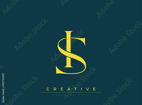 IS Creative Luxury Logo. This logo crafted for creative branding and luxury business identity. Ideal for boutique fashion labels, premium stationery, corporate mark, and marketing materials.