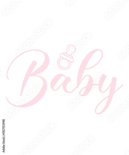 Wallpaper Mural Baby typography design on plain white transparent isolated background for card, shirt, hoodie, sweatshirt, apparel, tag, mug, icon, poster or badge Torontodigital.ca