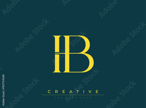 IB Creative Luxury Logo. This logo crafted for creative branding and luxury business identity. Ideal for boutique fashion labels, premium stationery, corporate mark, and marketing materials.