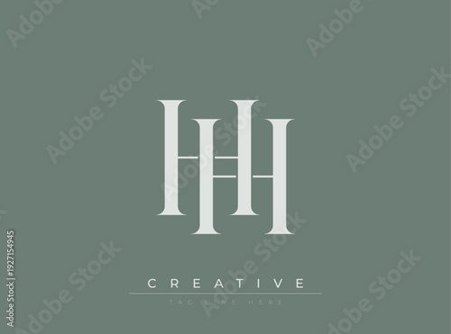 HH Creative Luxury Logo. This logo crafted for creative branding and luxury business identity. Ideal for boutique fashion labels, premium stationery, corporate mark, and marketing materials.